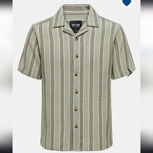 Only & Sons Trev Button Front Woven Shirt